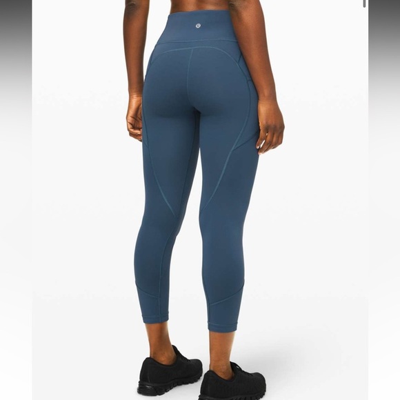 Lululemon All The Right Places Crop II *23" in Code Blue Women’s Size 2 - Picture 2 of 6